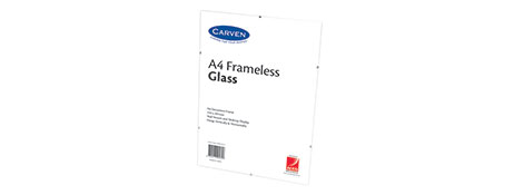 CARVEN A4 FRAMELESS GLASS DOCUMENT FRAME