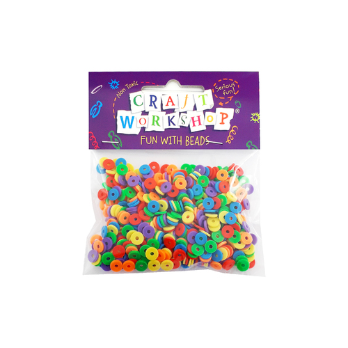 CRAFT BEADS FLAT CLAY 6MM 25G