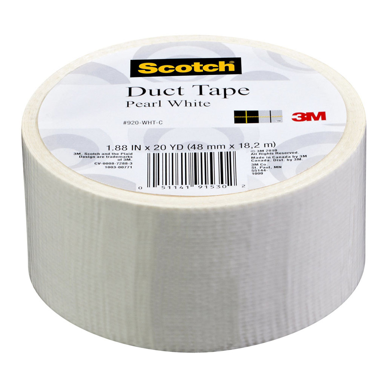 SCOTCH DUCT TAPE 48MM X 18.2M PEARL WHITE