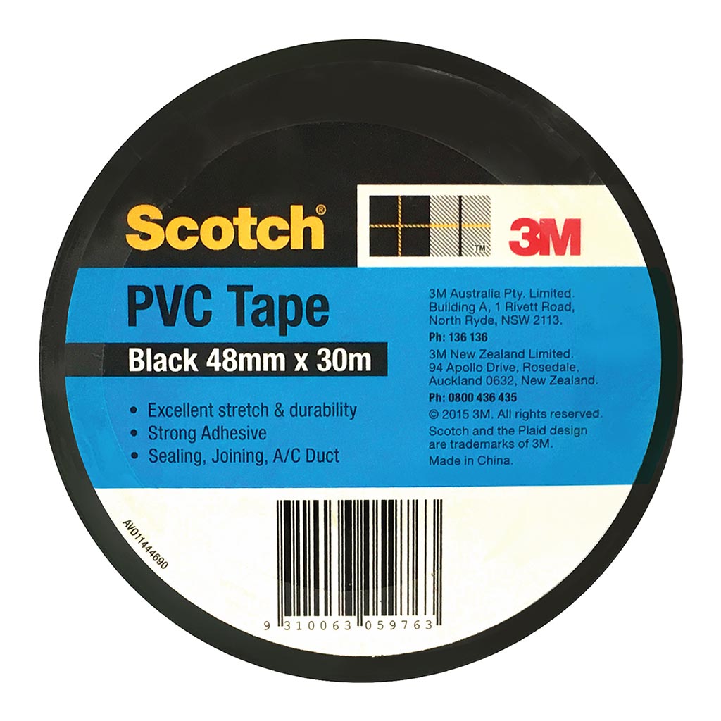 SCOTCH DUCT TAPE 48MM X 30M JET BLACK