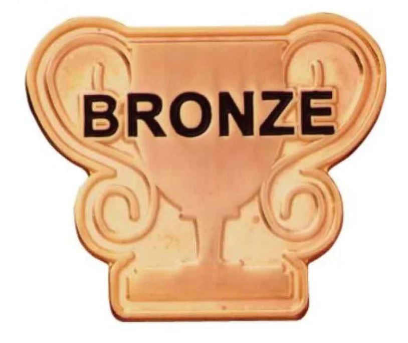 BRONZE ENAMEL BADGE, PKT 5
