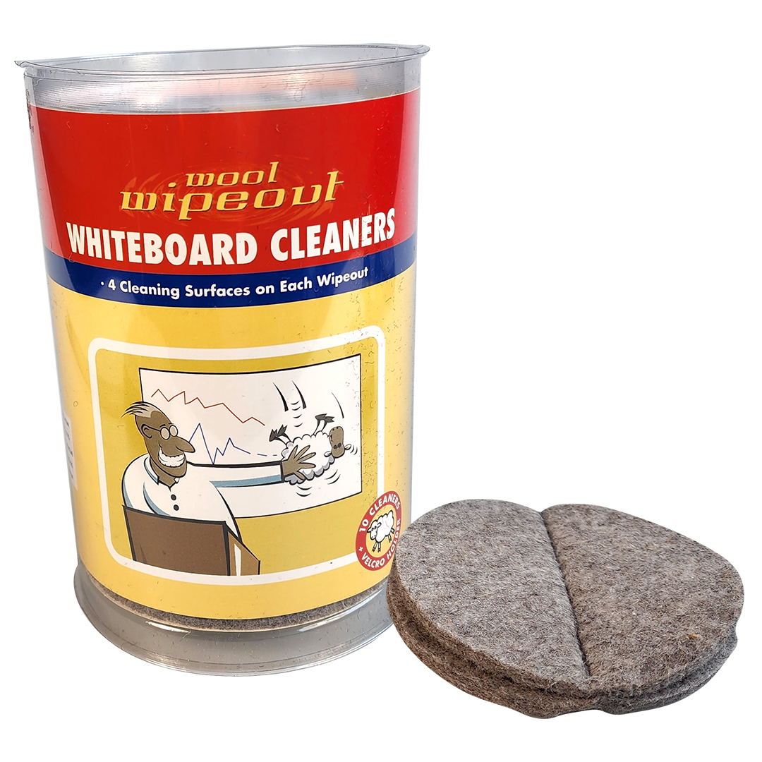 ERGOWIPE WOOL WIPEOUT WHITEBOARD ERASER, PKT 10