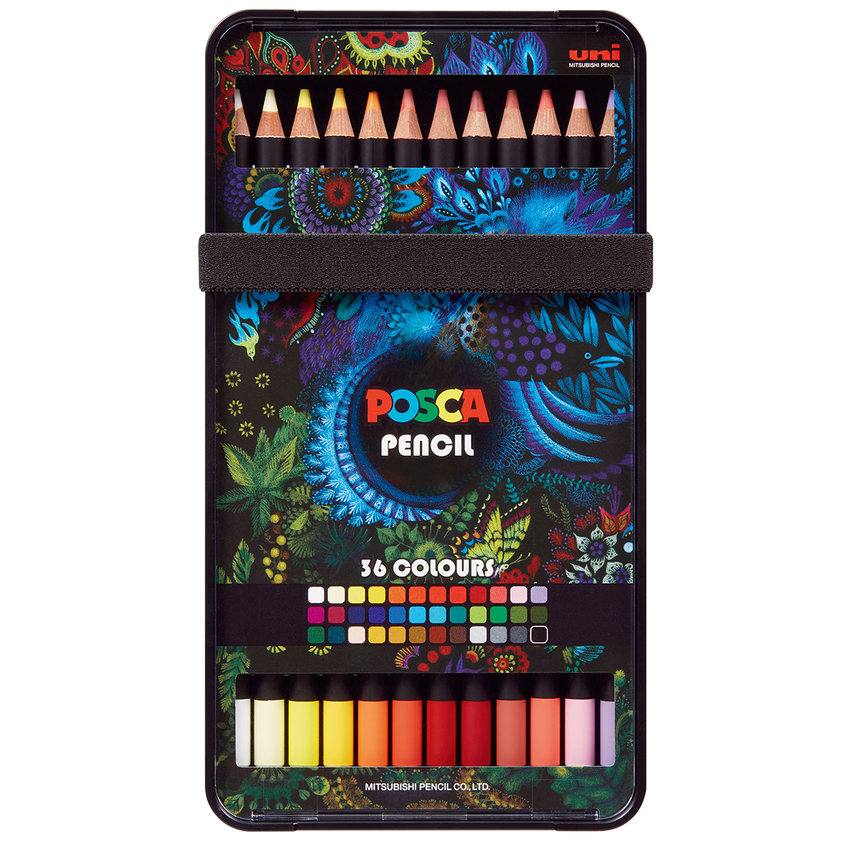 UNI POSCA PENCILS ASSORTED, PKT 36