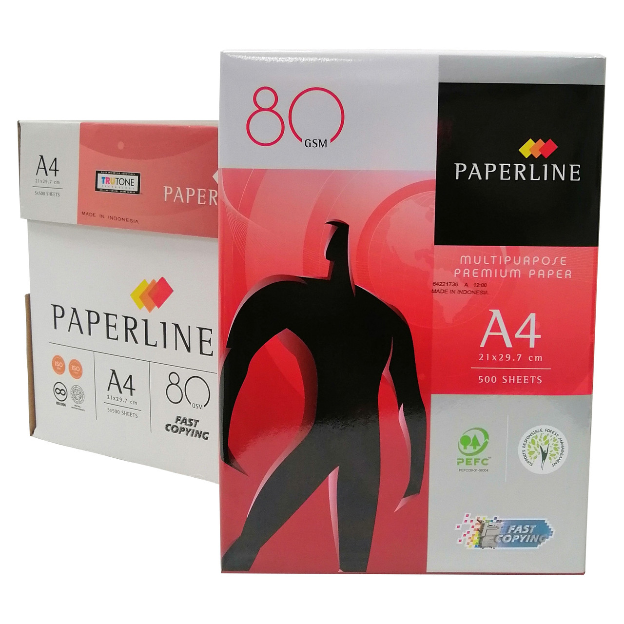 PAPERLINE A4 WHITE COPY PAPER, BOX OF 5 REAMS