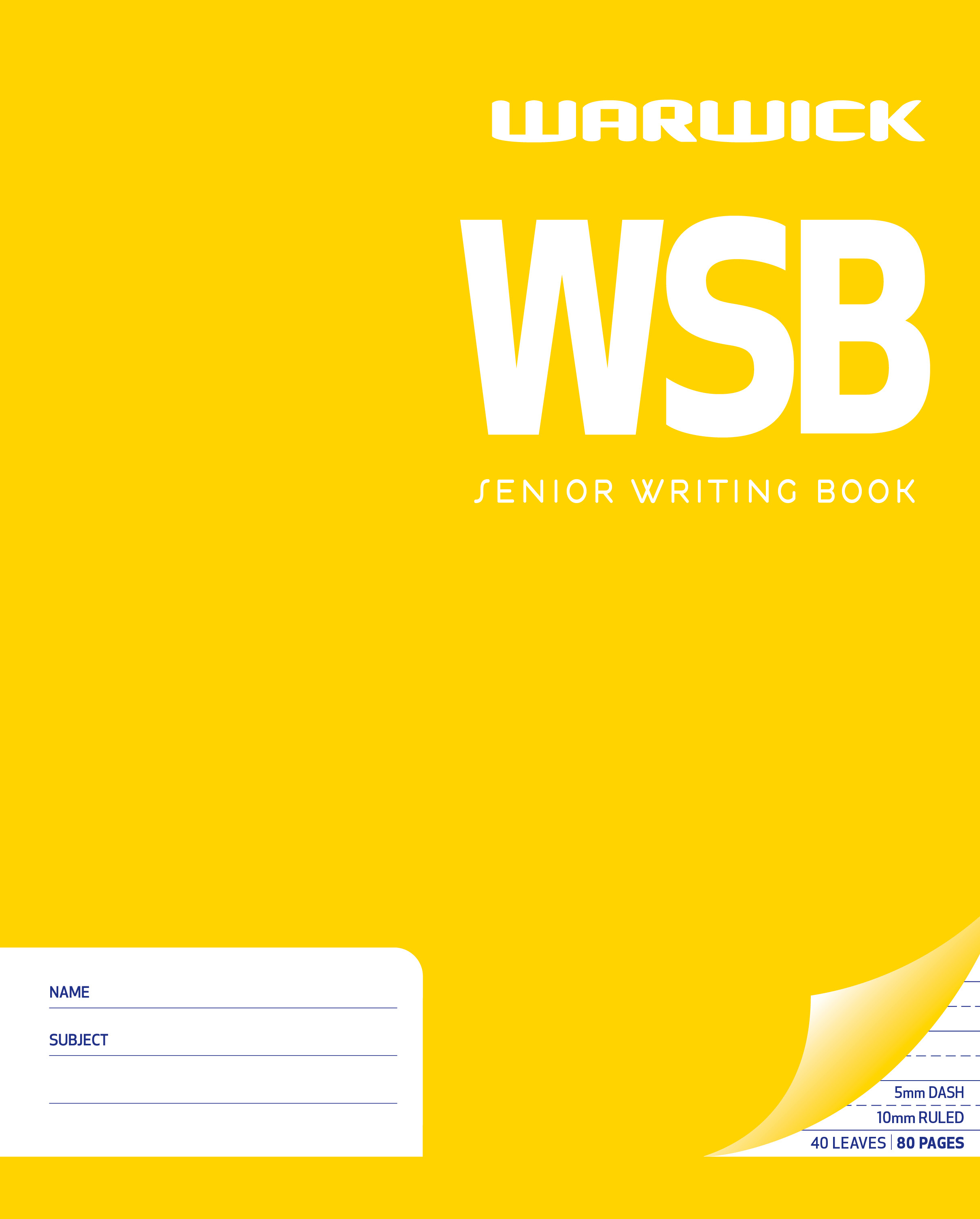WARWICK SENIOR WRITING BOOK (WSB)