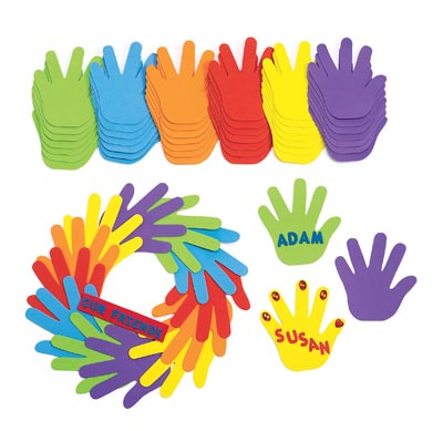 HAPPY HANDS FOAM SHAPES, PKT 150