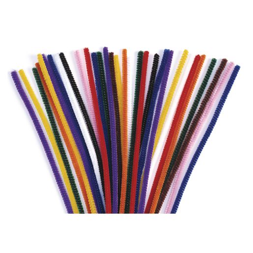 ASSORTED COLOURS PIPE CLEANERS, PKT 100