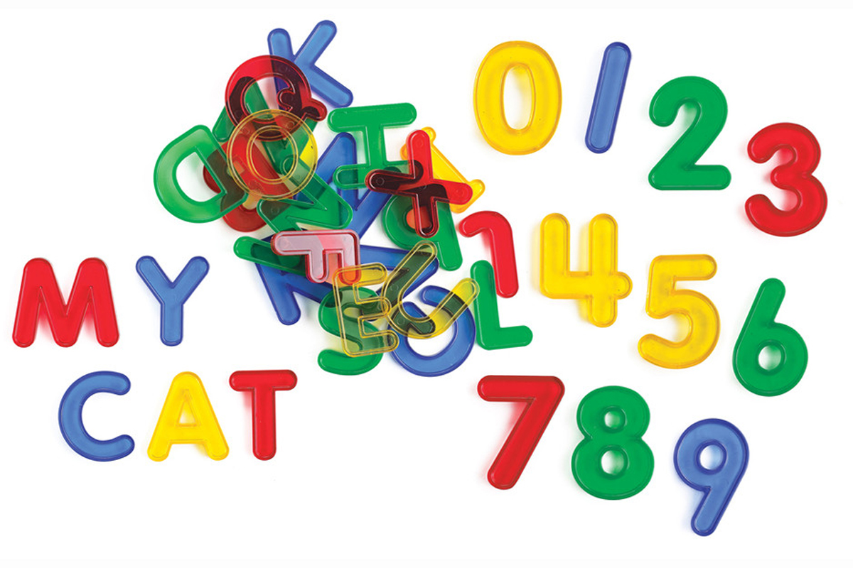 EDX TRANSPARENT LETTERS AND NUMBERS, SET 36