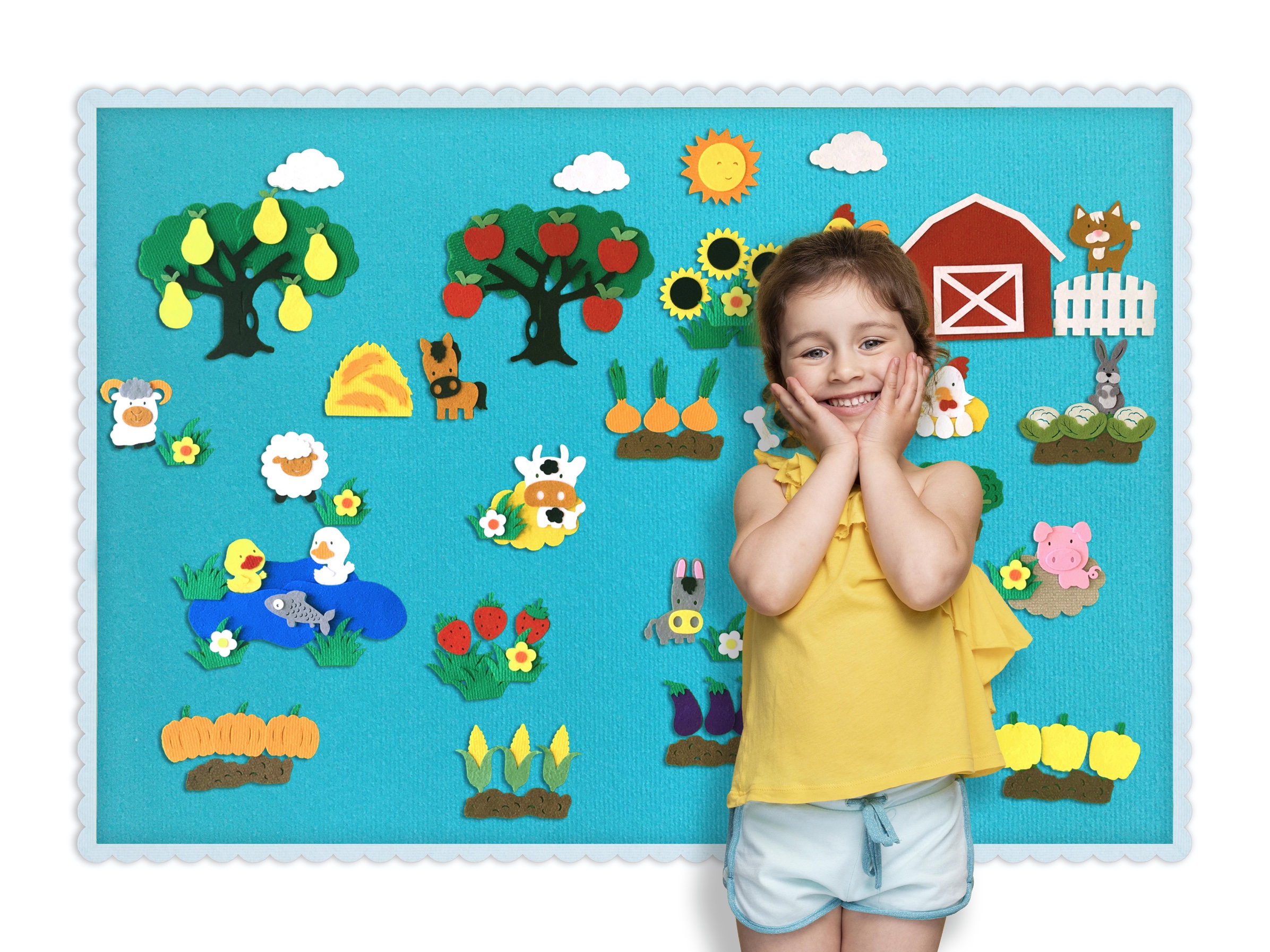 CARPETINO WONDERWALL 100 X 70CM, FARM SET