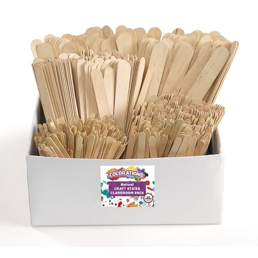 NATURAL CRAFT STICKS, CLASSROOM PACK