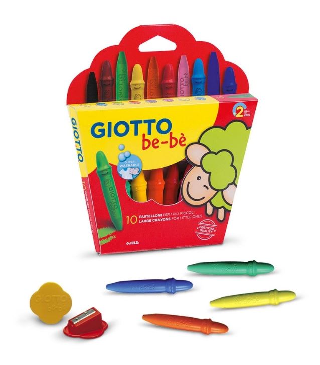 GIOTTO BE-BE LARGE CRAYONS, PKT 10
