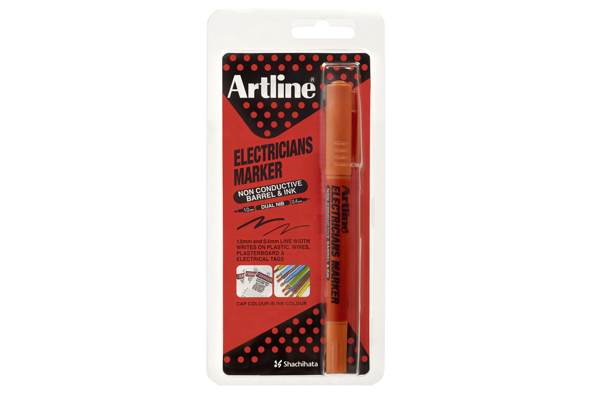 ARTLINE ELECTRICIANS PERMANENT MARKER ORANGE