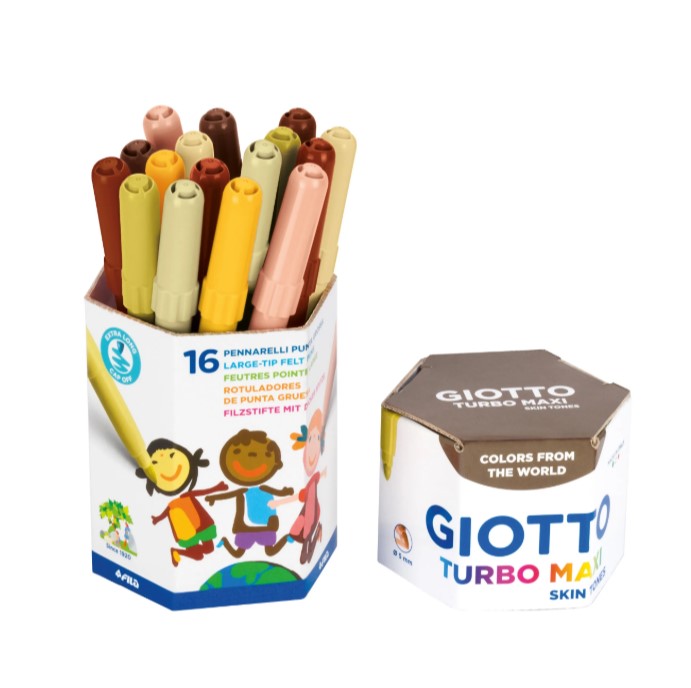 GIOTTO STILNOVO SKIN TONE MAXI FELT PENS, PKT 16