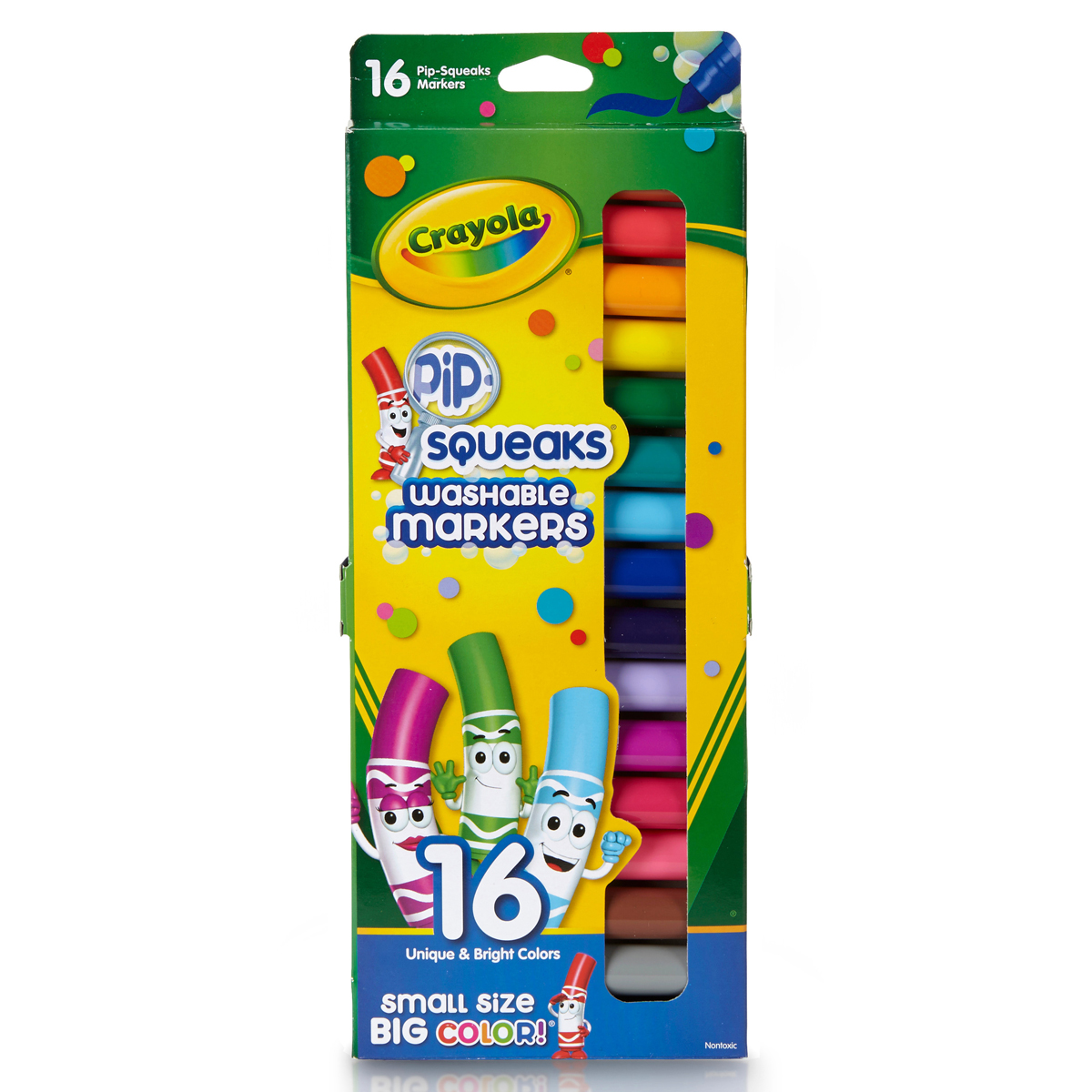 CRAYOLA PIP SQUEAKS WASHABLE MARKERS, PKT 16