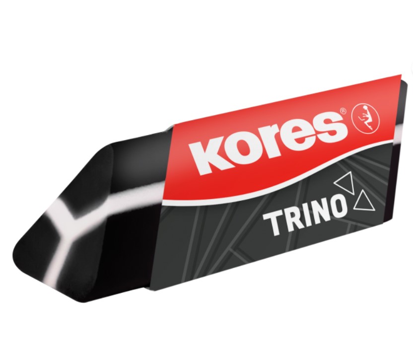 KORES TRINO TRIANGULAR ERASER BLACK