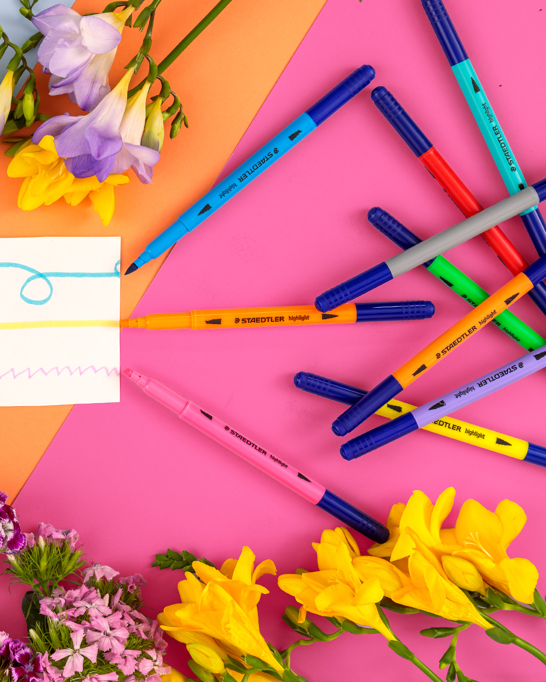 STAEDTLER DOUBLE-ENDED HIGHLIGHTERS, PKT 10