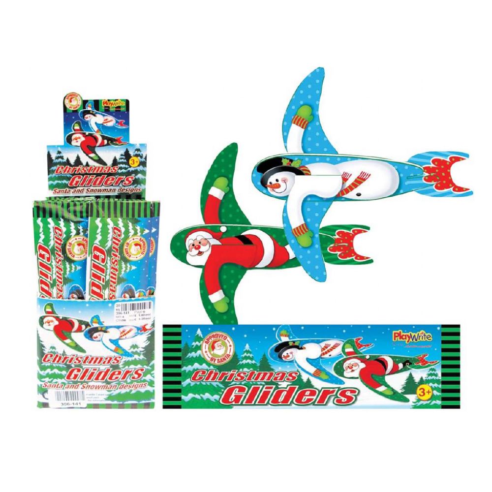 XMAS GLIDERS SANTA AND SNOWMAN (ASSORTED)