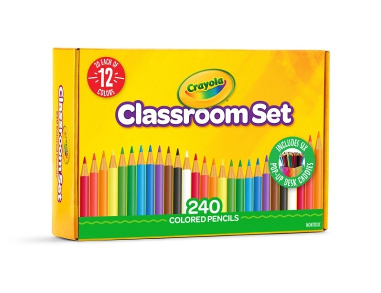 CRAYOLA TRIANGULAR COLOUR PENCILS, CLASSPACK 240