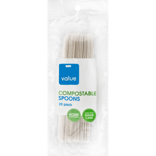 VALUE SUGARCANE SPOONS (20PK)