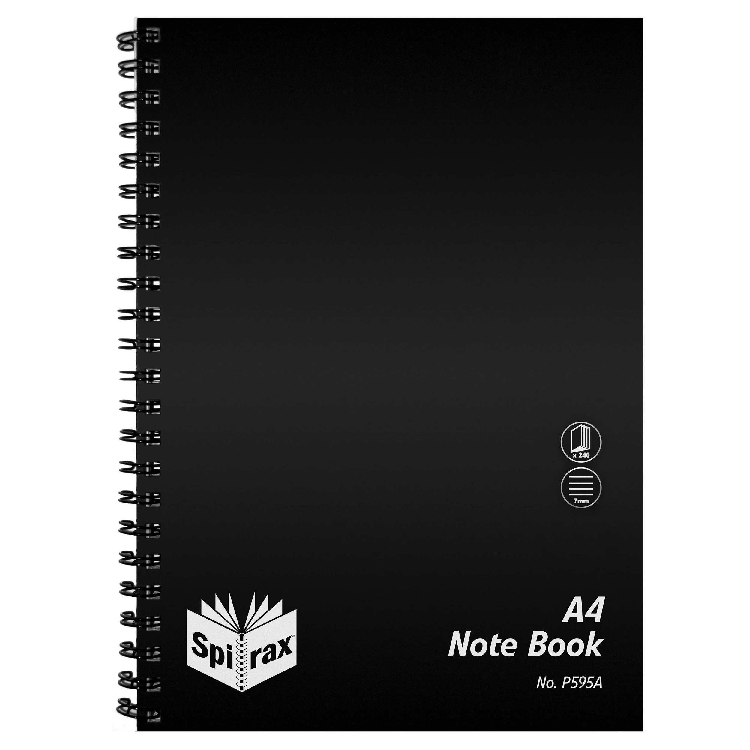SPIRAX P595A POLYPROP NOTEBOOK A4 240 PAGES