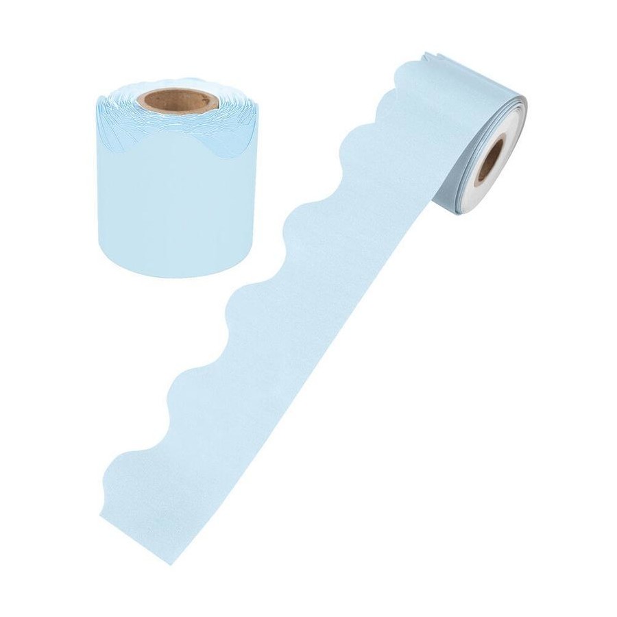 GROWING MINDS SKY BLUE ROLLED SCALLOPED BORDER 15.2M