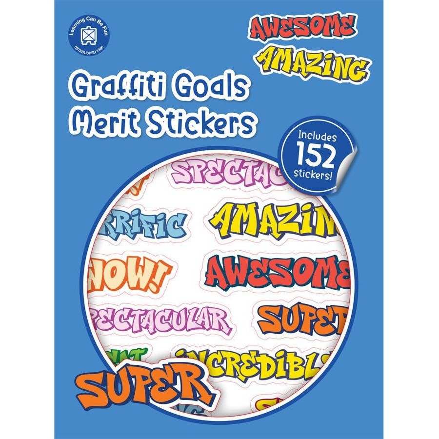 GRAFFITI GOALS MERIT STICKERS PKT 152