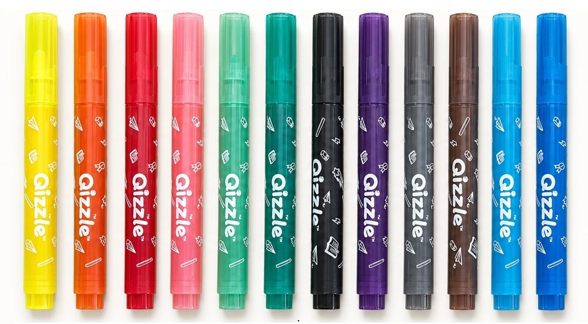 QIZZLE MONSTER MARKERS, PKT 12