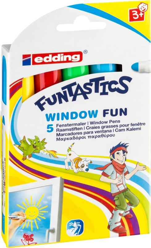 EDDING 16 FUNTASTIC WINDOW MARKER, SET 5