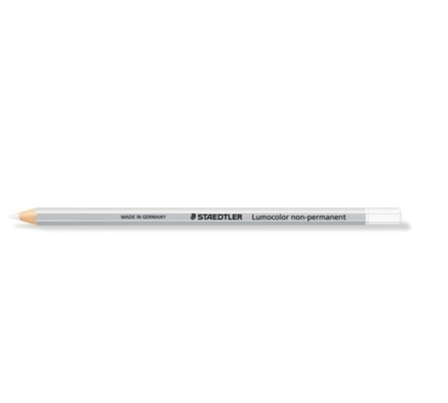 STAEDTLER 108-0 LUMOCOLOR PENCILS NON-PERM (WHITE), EACH