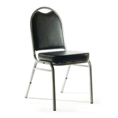 KLUB CHAIR, BLACK PU LEATHER