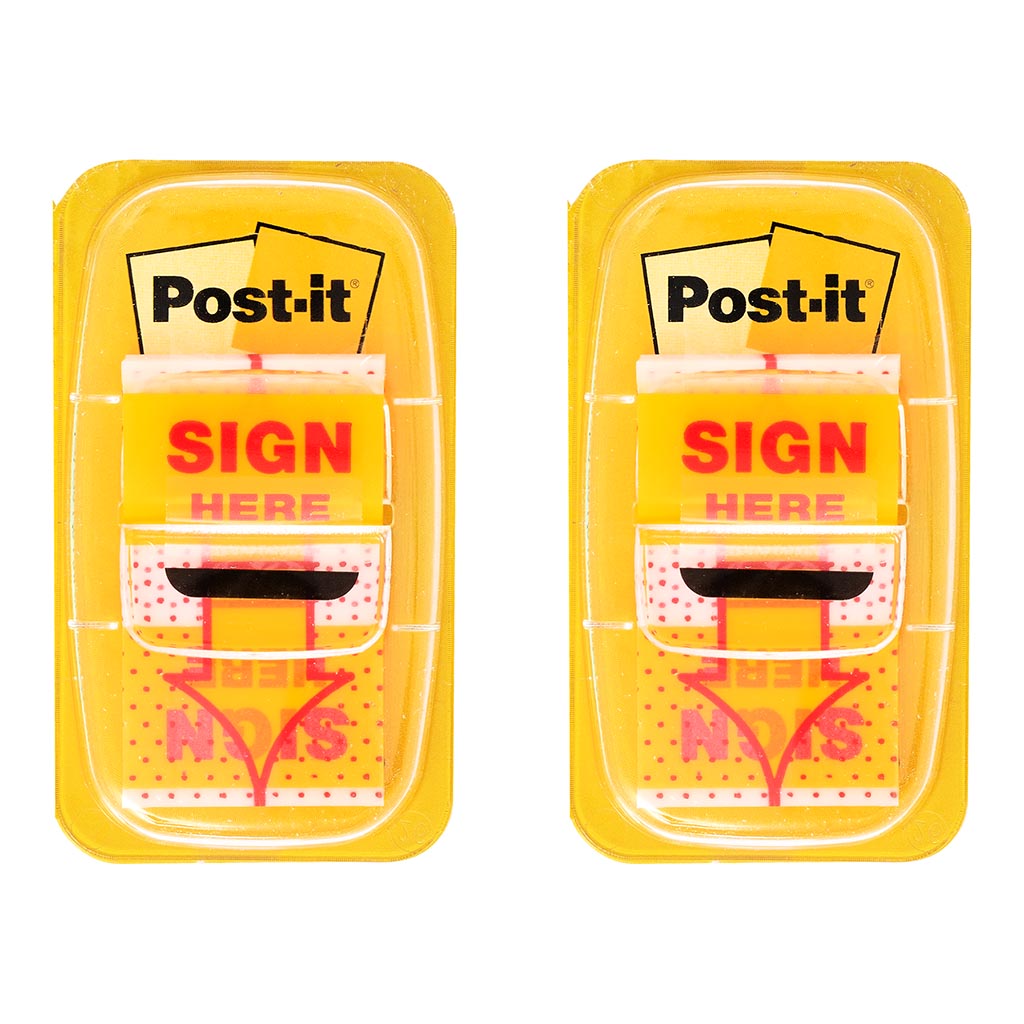 POST-IT SIGN HERE MESSAGE FLAGS