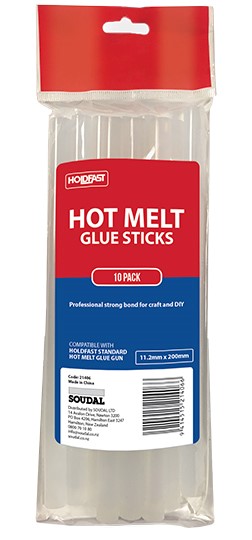 HOT MELT STANDARD GLUE GUN REFILLS 11MM, PKT 10