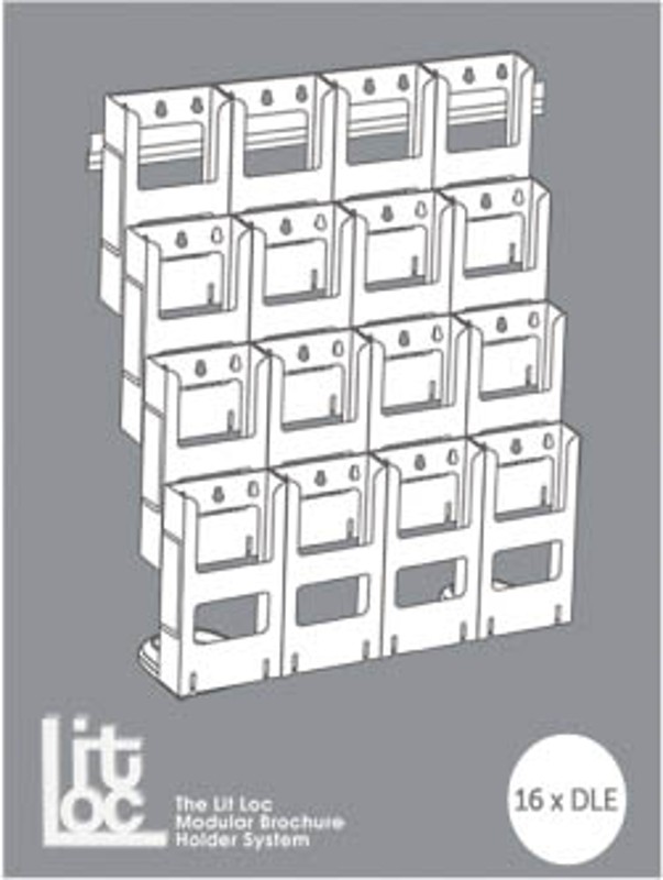 LIT LOC BROCHURE DISPLAY SYSTEM, 16 X DLE
