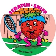 SCRATCH AND SNIFF STICKERS (STRAWBERRY), PKT 84