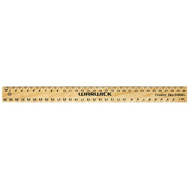 CELCO Polished Wood Ruler 30cm