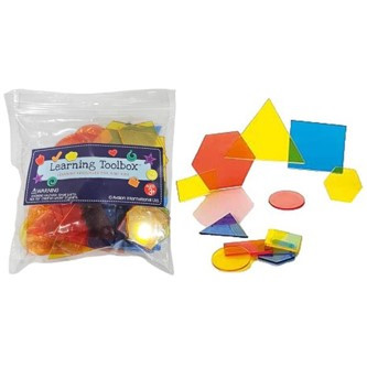 TRANSPARENT ATTRIBUTE BLOCKS 3ASST COLOUR 30PC - Qizzle