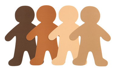MULTICULTURAL BIG PEOPLE SHAPES, PKT 24 - Qizzle
