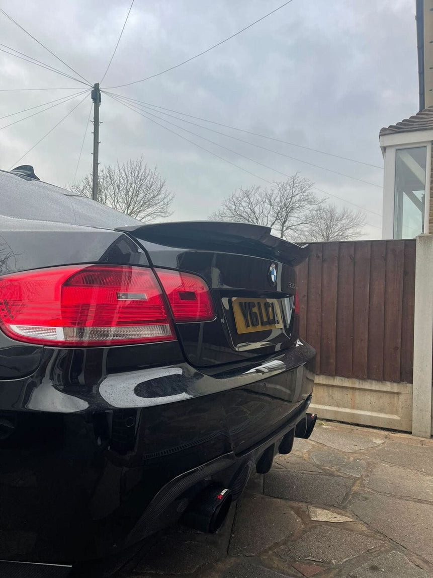 Gloss Carbon Fibre Pattern PSM Ducktail Spoiler For BMW E92 M3 & 3 Series Coupe 2004-2012