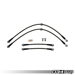 034Motorsport Stainless Steel Braided Brake Line Kit, 8p A3 & Mk5/Mk6 Golf/gti/jetta/gli, Dot Certified 034Motorsport Stainless Steel Braided Brake Line Kit, 8p A3 & Mk5/Mk6 Golf/gti/jetta/gli, Dot Certified