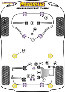 Powerflex Track Rear Lower Arm Rear Bushes - BMW E39 5 Series 540 Touring Powerflex Track Rear Lower Arm Rear Bushes - BMW E39 5 Series 540 Touring