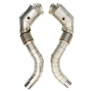 BMW M850i / X5 / X6 / X7 Decat Downpipe with Heat Shield BMW M850i / X5 / X6 / X7 Decat Downpipe with Heat Shield