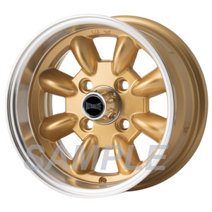 ULTRALITE MINI WHEELS 13X7J - ET10 - 4X101.6 PCD - GOLD WITH POLISHED RIM ULTRALITE MINI WHEELS 13X7J - ET10 - 4X101.6 PCD - GOLD WITH POLISHED RIM