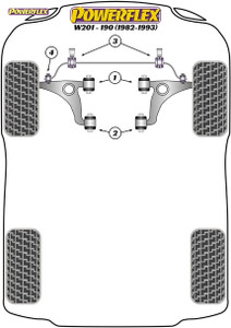 Powerflex Front Anti Roll Bar Bushes 22mm - Mercedes-Benz W201 190 (1982 - 1993) Powerflex Front Anti Roll Bar Bushes 22mm - Mercedes-Benz W201 190 (1982 - 1993)