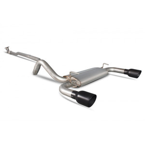 Scorpion Abarth 500 / 595 Non Resonated Cat Back Exhaust with Black Ceramic Daytona Tailpipes (IHI Turbo) Scorpion Abarth 500 / 595 Non Resonated Cat Back Exhaust with Black Ceramic Daytona Tailpipes (IHI Turbo)