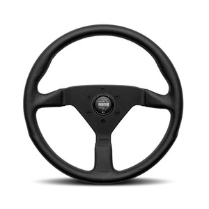 MOMO Montecarlo 350MM Steering Wheel - Black Leather (Street Series) MOMO Montecarlo 350MM Steering Wheel - Black Leather (Street Series)