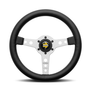 MOMO Prototipo 320MM Silver Steering Wheel - Black Leather (Street Series) MOMO Prototipo 320MM Silver Steering Wheel - Black Leather (Street Series)