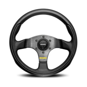 MOMO Team Steering Wheel - Black Leather (Street Series) MOMO Team Steering Wheel - Black Leather (Street Series)