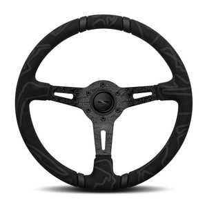 MOMO Ultra Black Edition Steering Wheel (Black Inserts) - Black Premium Microfibre (Street Series) MOMO Ultra Black Edition Steering Wheel (Black Inserts) - Black Premium Microfibre (Street Series)
