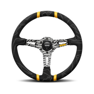 MOMO Ultra Steering Wheel (Yellow Inserts) - Black Premium Microfibre (Street Series) MOMO Ultra Steering Wheel (Yellow Inserts) - Black Premium Microfibre (Street Series)