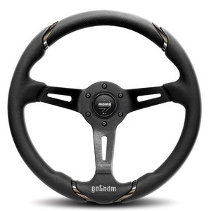 MOMO Gotham Steering Wheel - Black Leather (Street Series) MOMO Gotham Steering Wheel - Black Leather (Street Series)